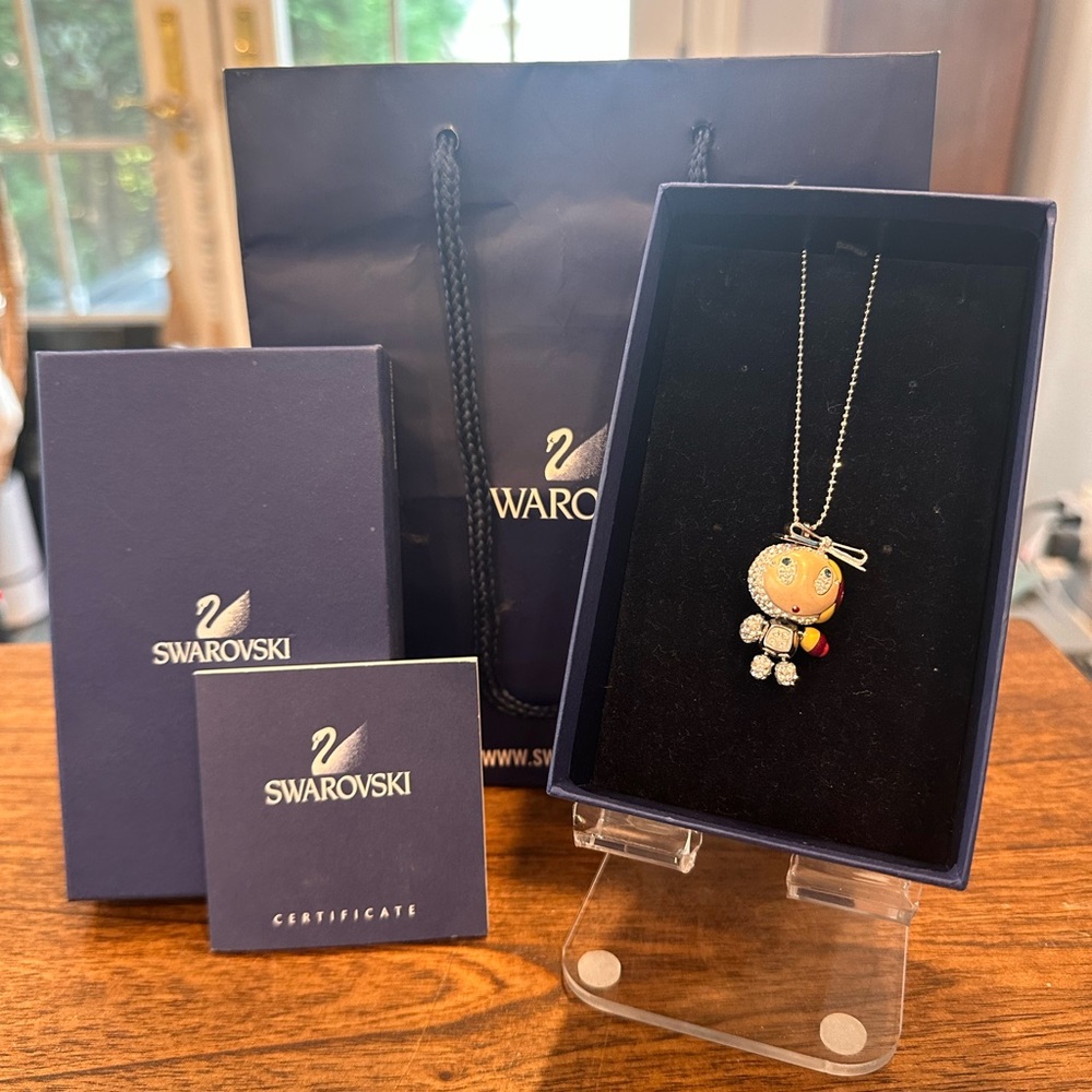 RARE Swarovski Erika crystal pendant with bow